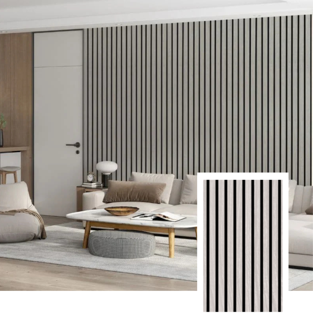NordLyd™ Premium Acoustic Slat Panel — Natural Oak (2,7 x 1,10 m)