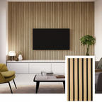 NordLyd™ Premium Acoustic Slat Panel — Natural Oak (2,7 x 1,10 m)