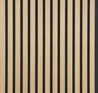 NordLyd™ Premium Acoustic Slat Panel — Natural Oak (2,7 x 1,10 m)