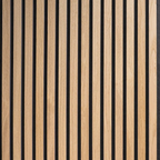 NordLyd™ Premium Acoustic Slat Panel — Natural Oak (2,7 x 1,10 m)