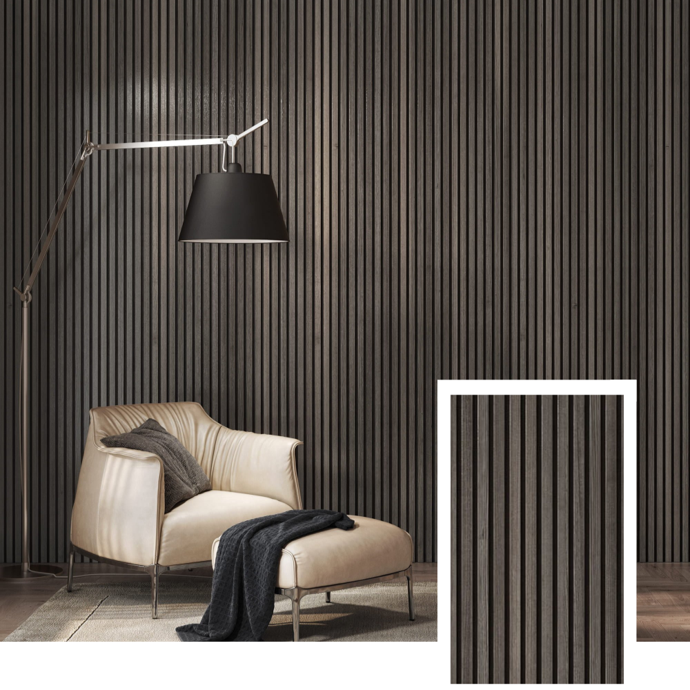 NordLyd™ Premium Acoustic Slat Panel — Natural Oak (2,7 x 1,10 m)